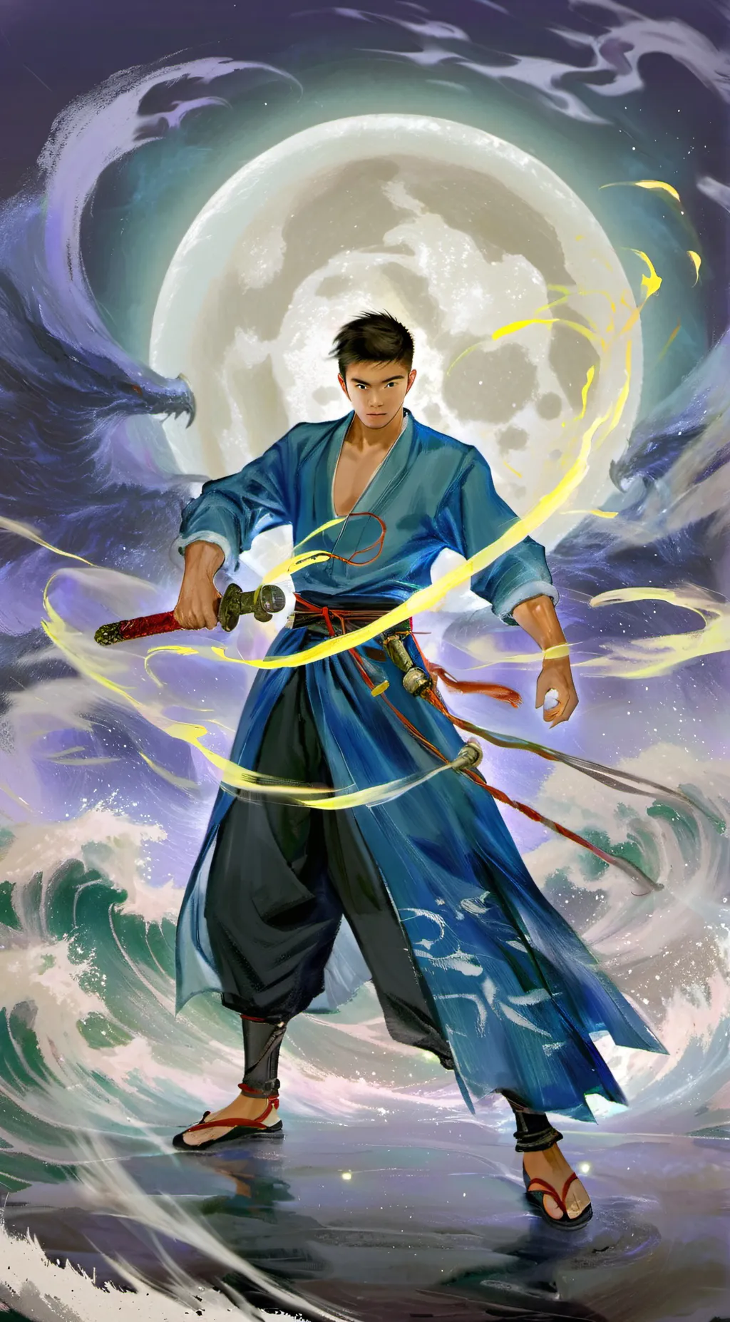 ai character: Moon god/roon background