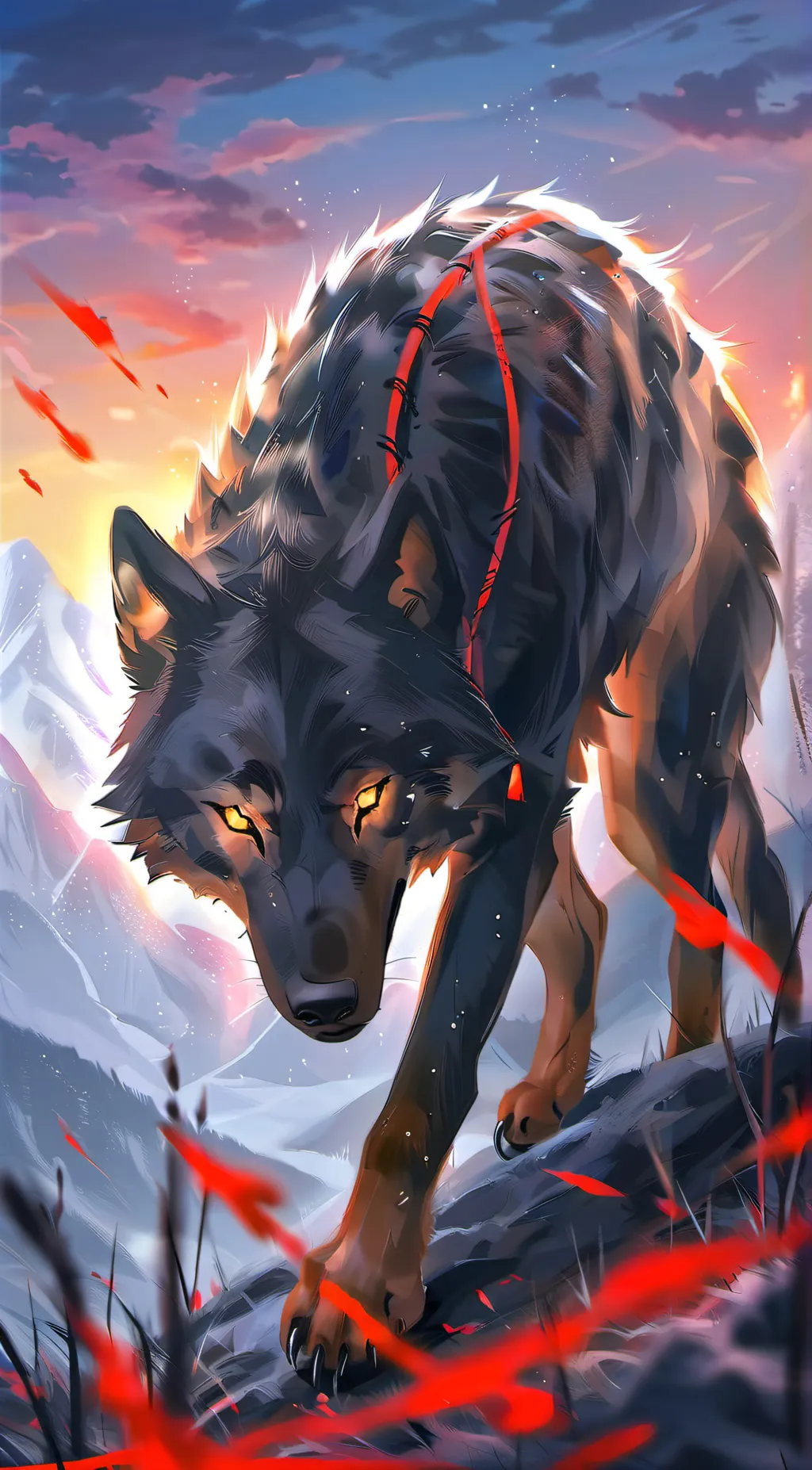 ai character: wolf demon background