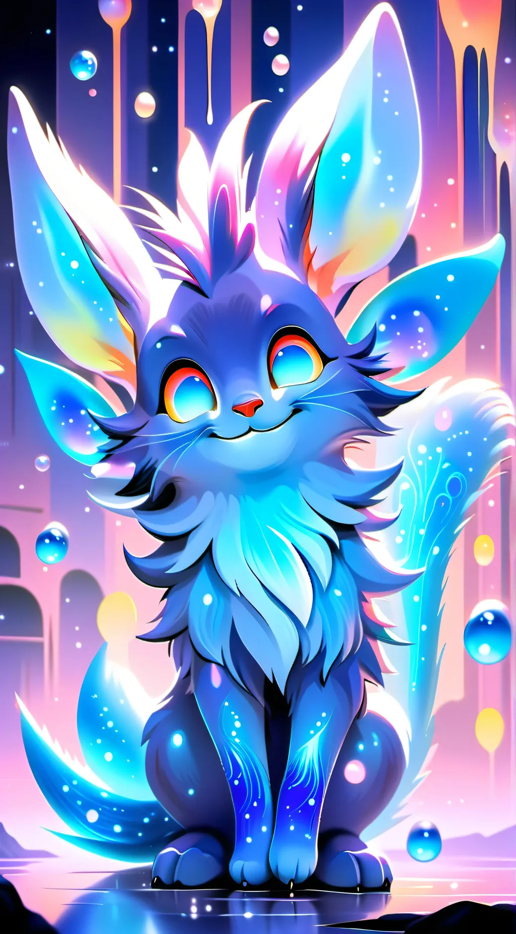 ai character: Smiling critters  background