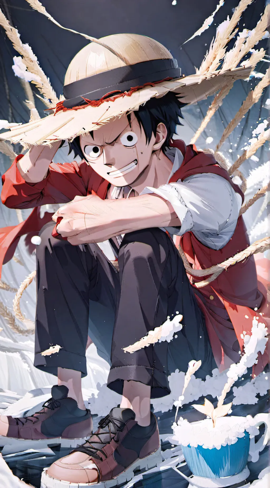 ai character: Straw hat pirates background