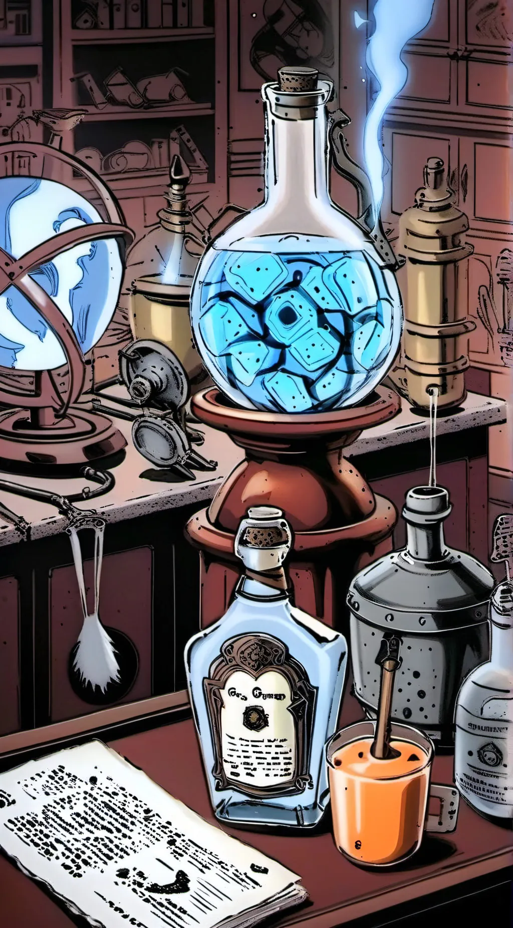 ai character: Attractive potion background