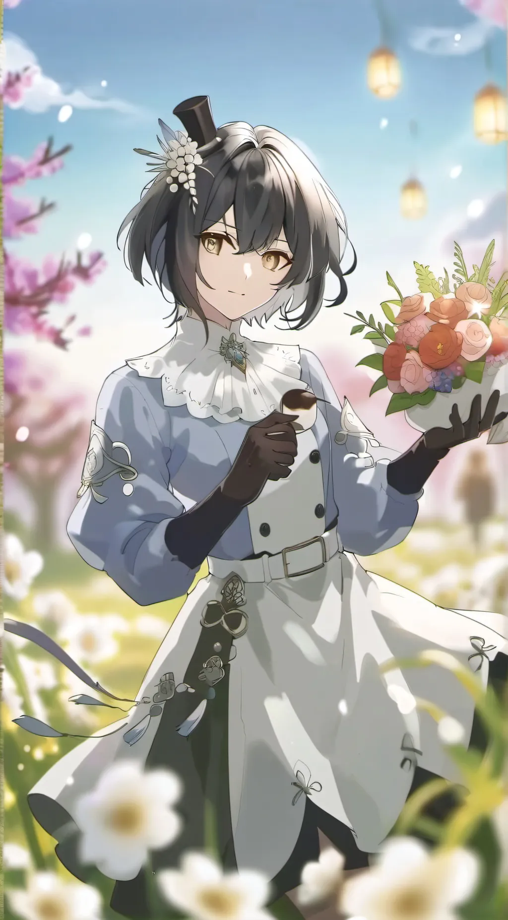 ai character: Rose background