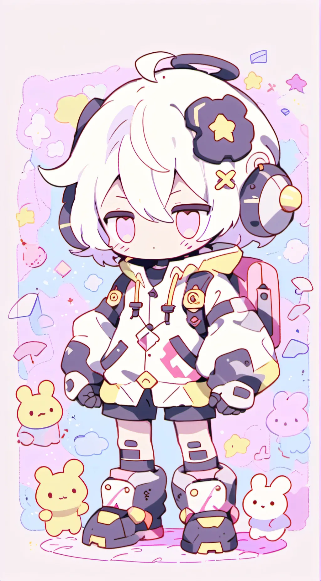 ai character: n and izzy  background