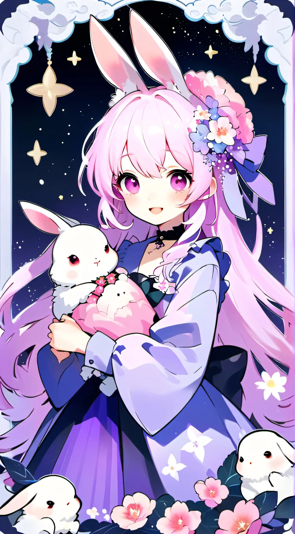 ai character: heaven background