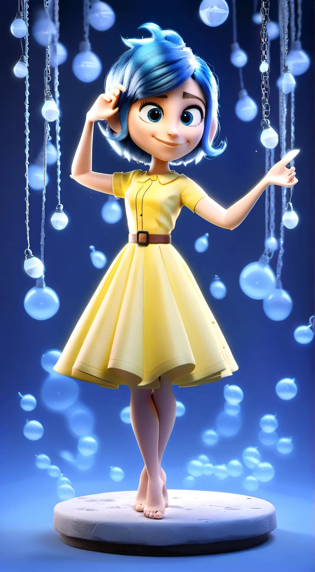 ai character: Joy snap meme background