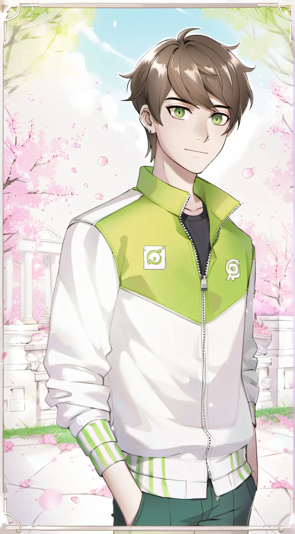 ai character: Summer vacation background