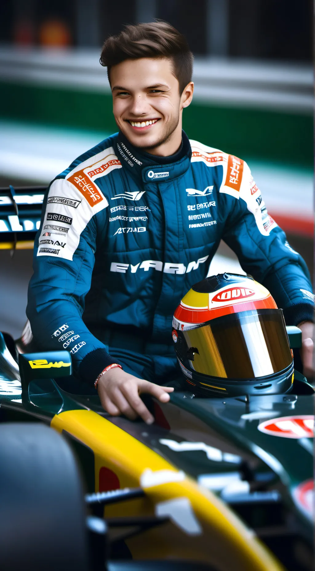 ai character: Young Lando Norris background
