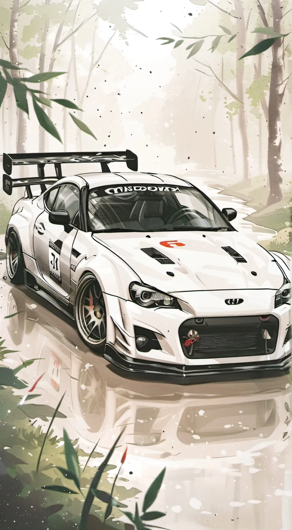 ai character: drifter car  background