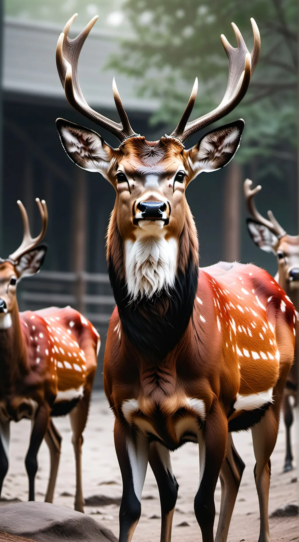 ai character: deer life background