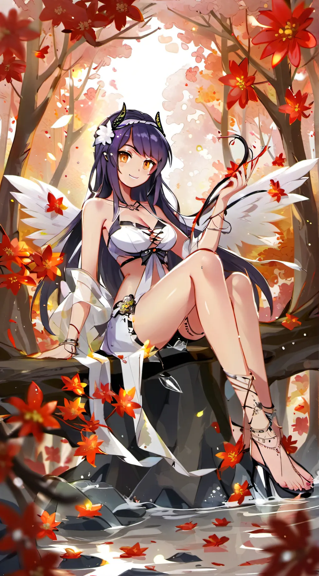 ai character: Aphmau Mac kc Kim  background