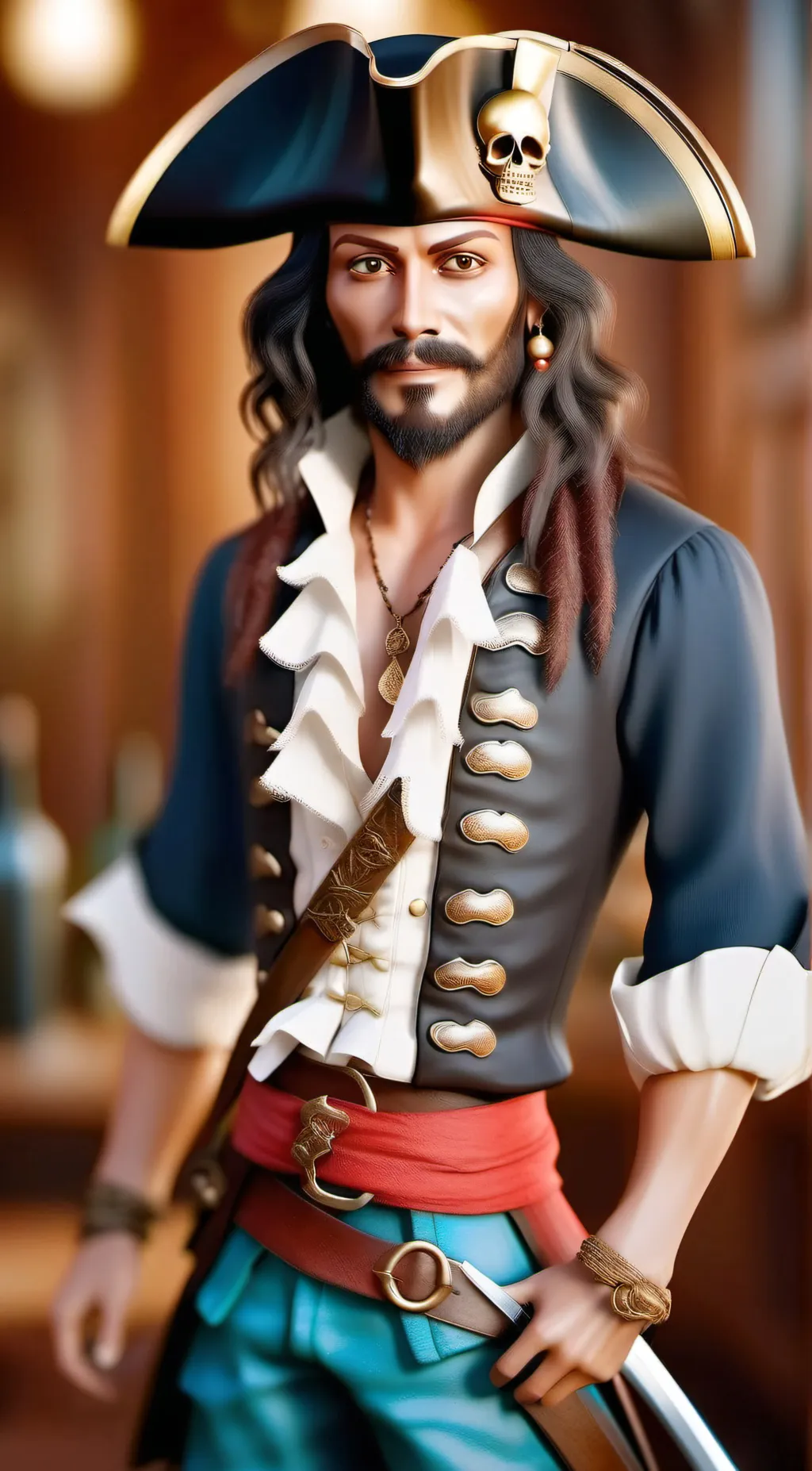 ai character: Calico jack background
