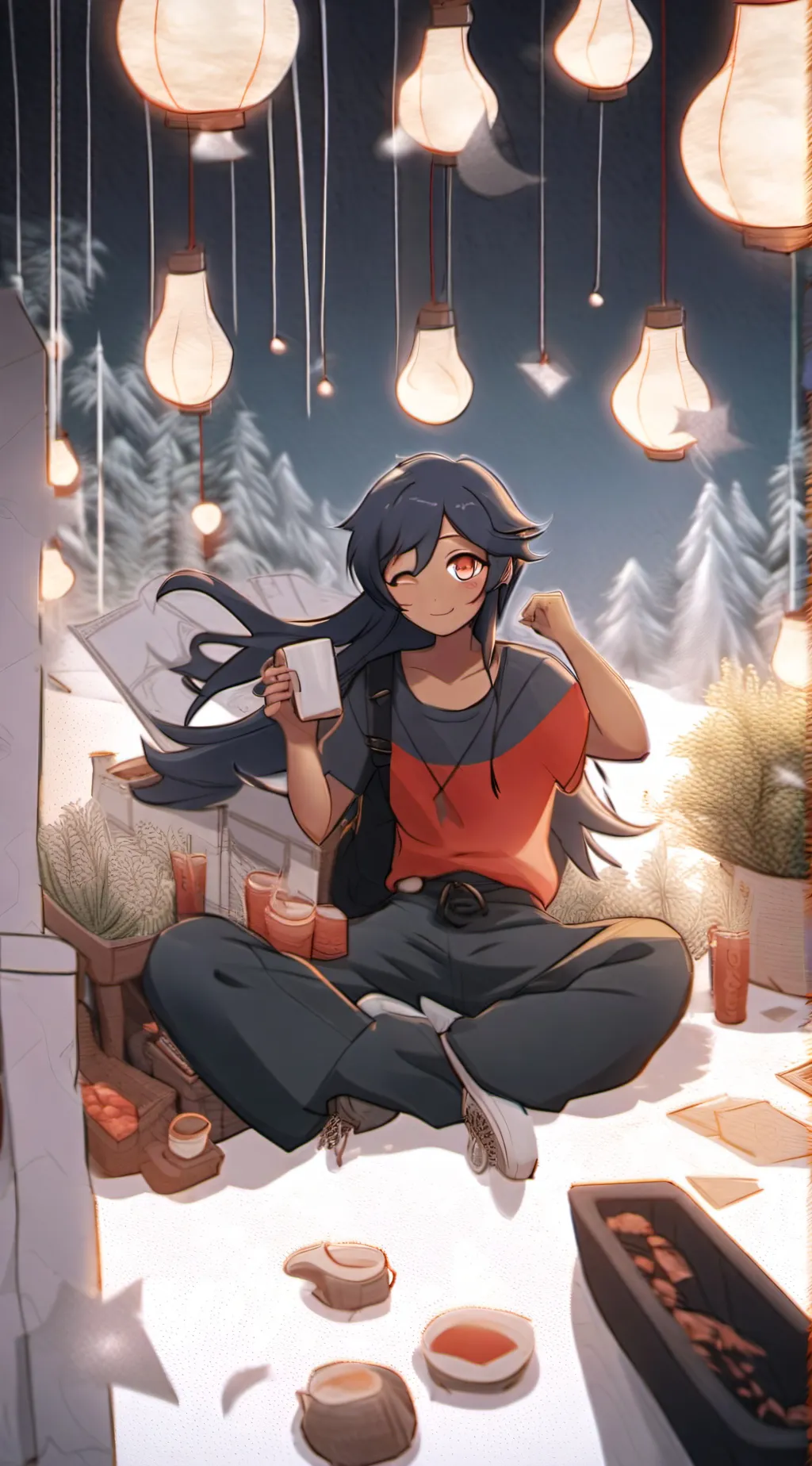 ai character: Aphmau Mac Kim kc background