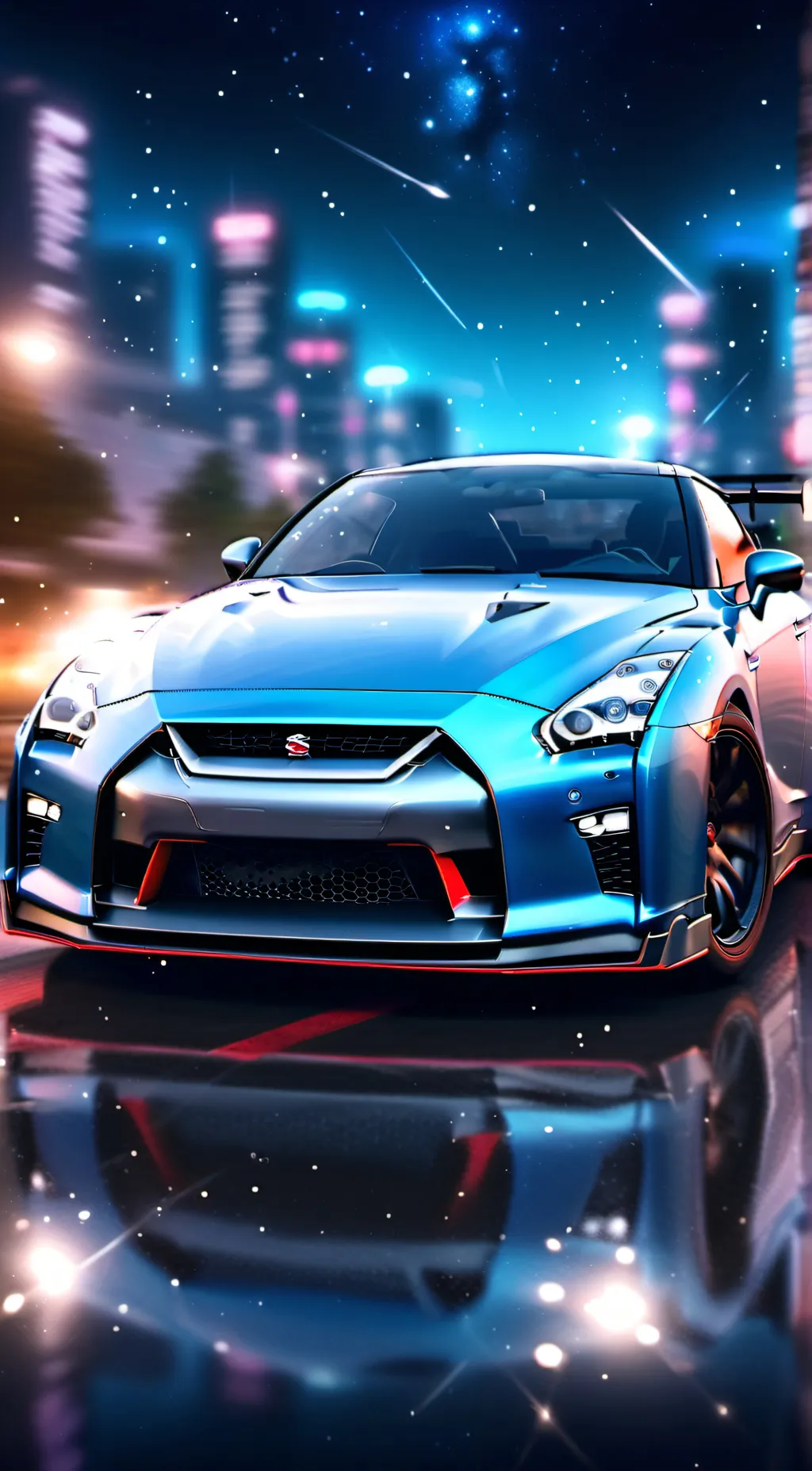 ai character: Nissan Gtr💙 background