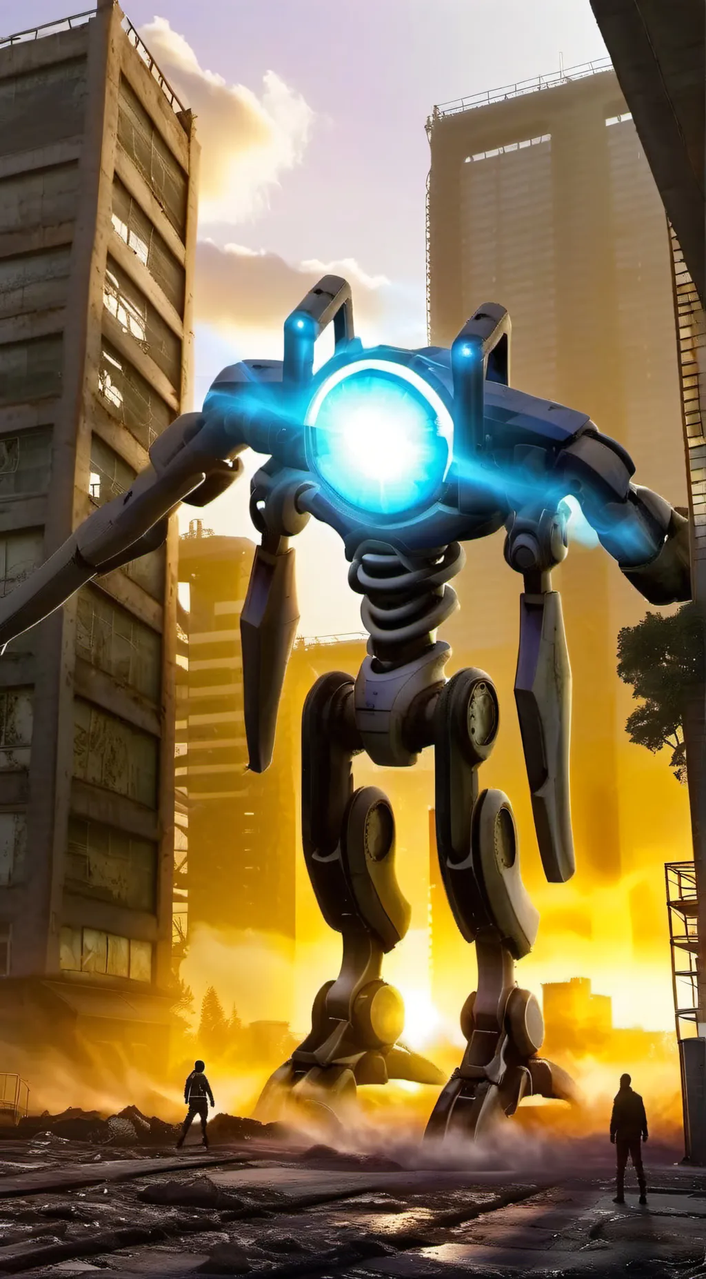 ai character: Robot. background