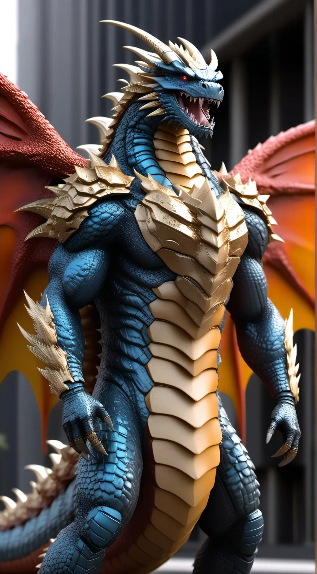 ai character: Godzilla rp background