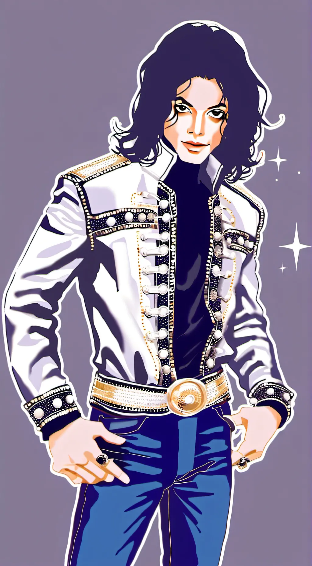 ai character: Michael Jackson  background