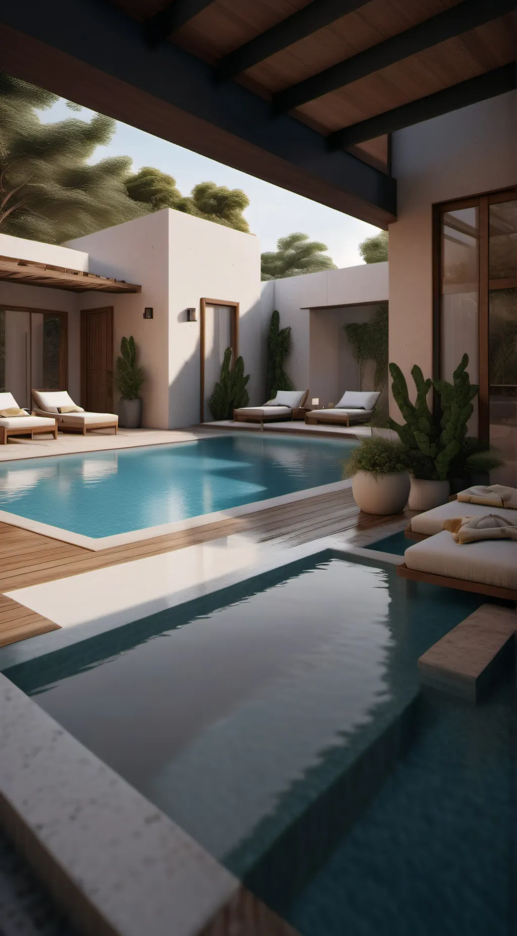 ai character: Mha pool party background