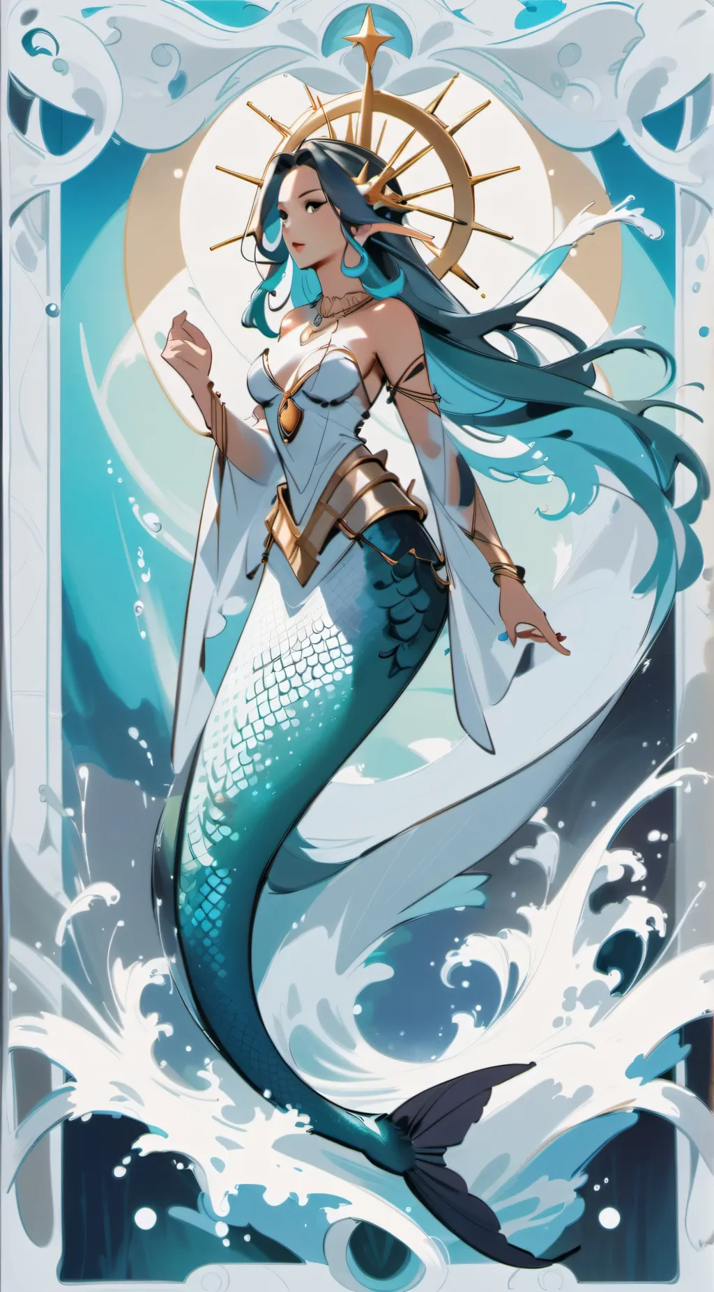 ai character: mermaid background