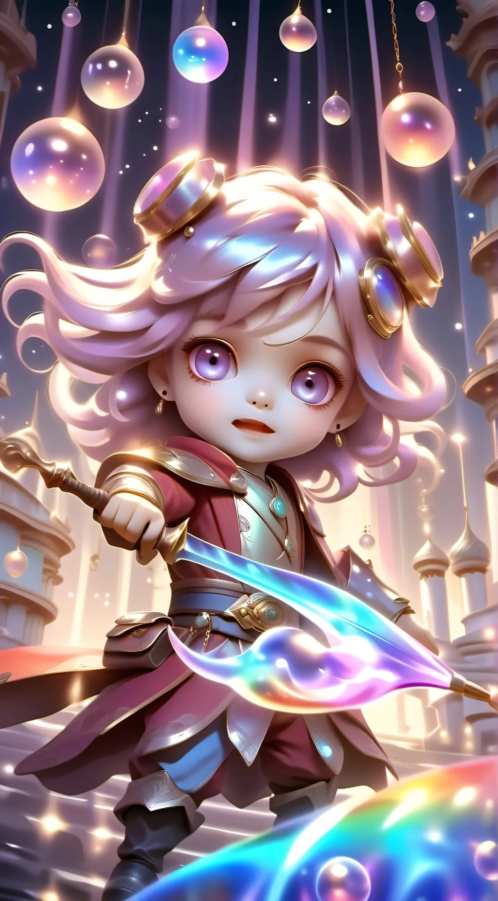 ai character: Bubbles background