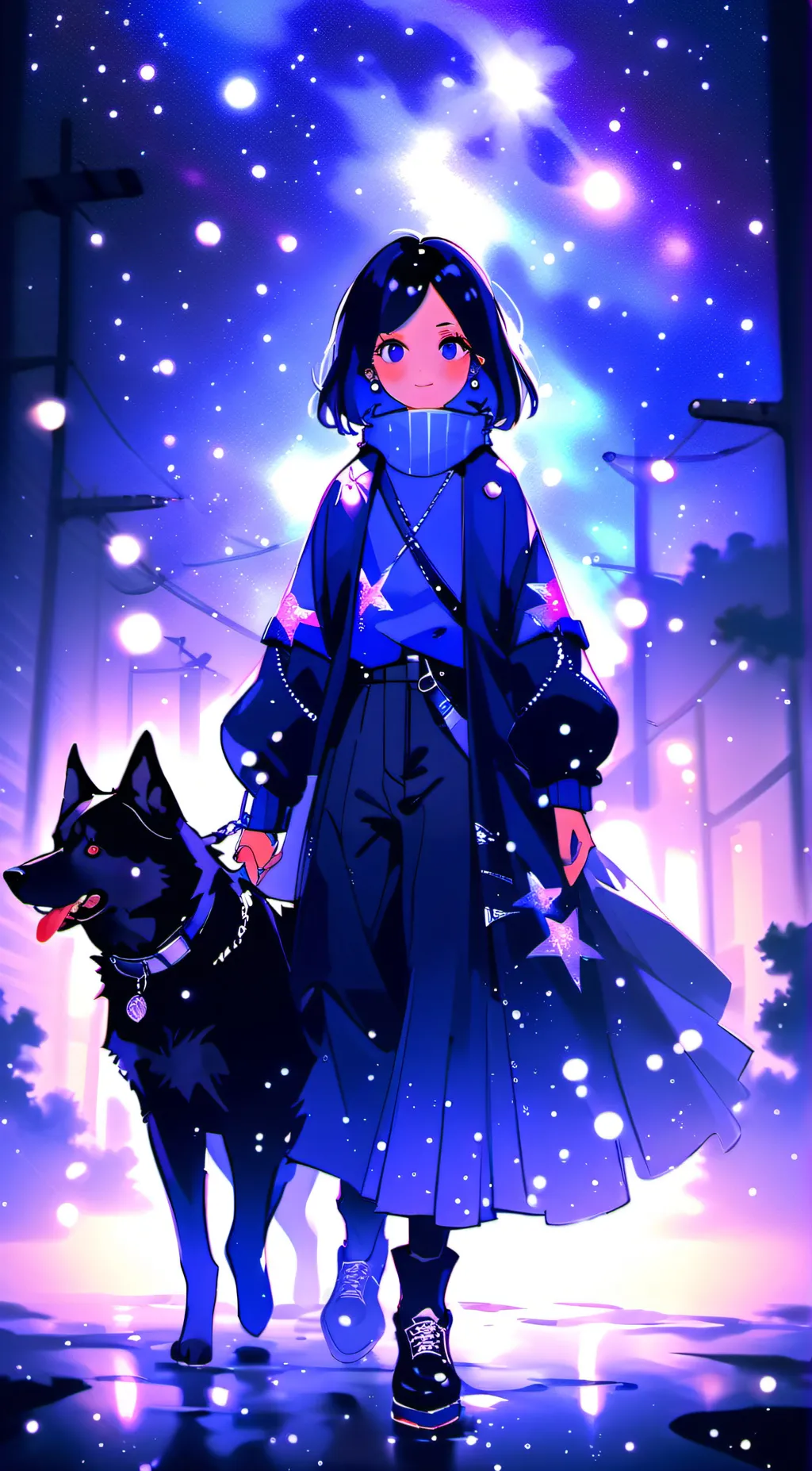 ai character: bluey background