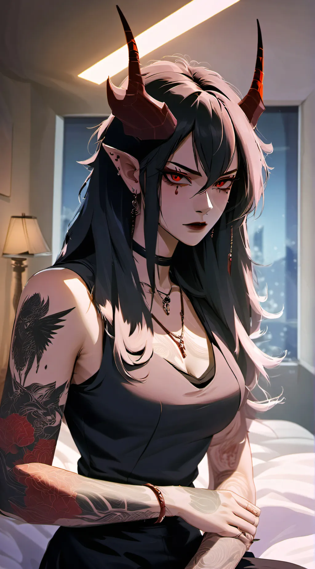 ai character: Nyx  background