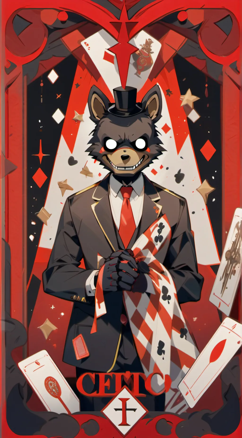 ai character: The red one background