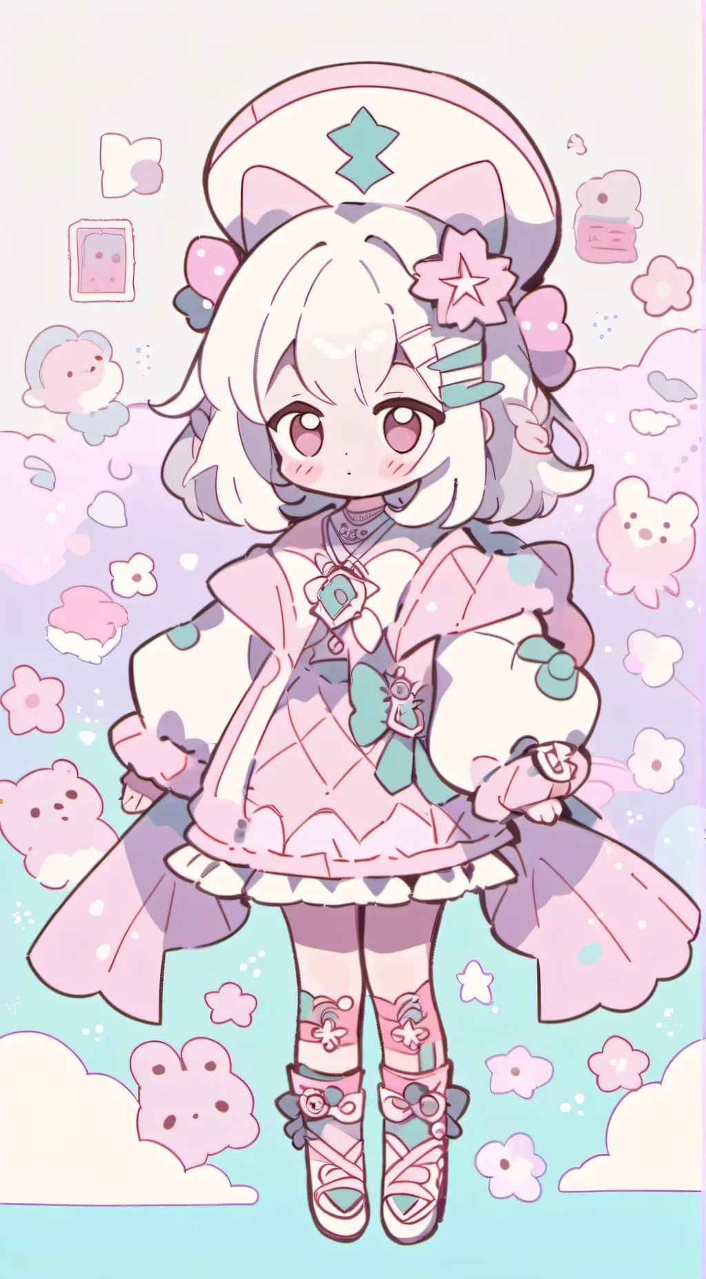 ai character: Pinkberry  background