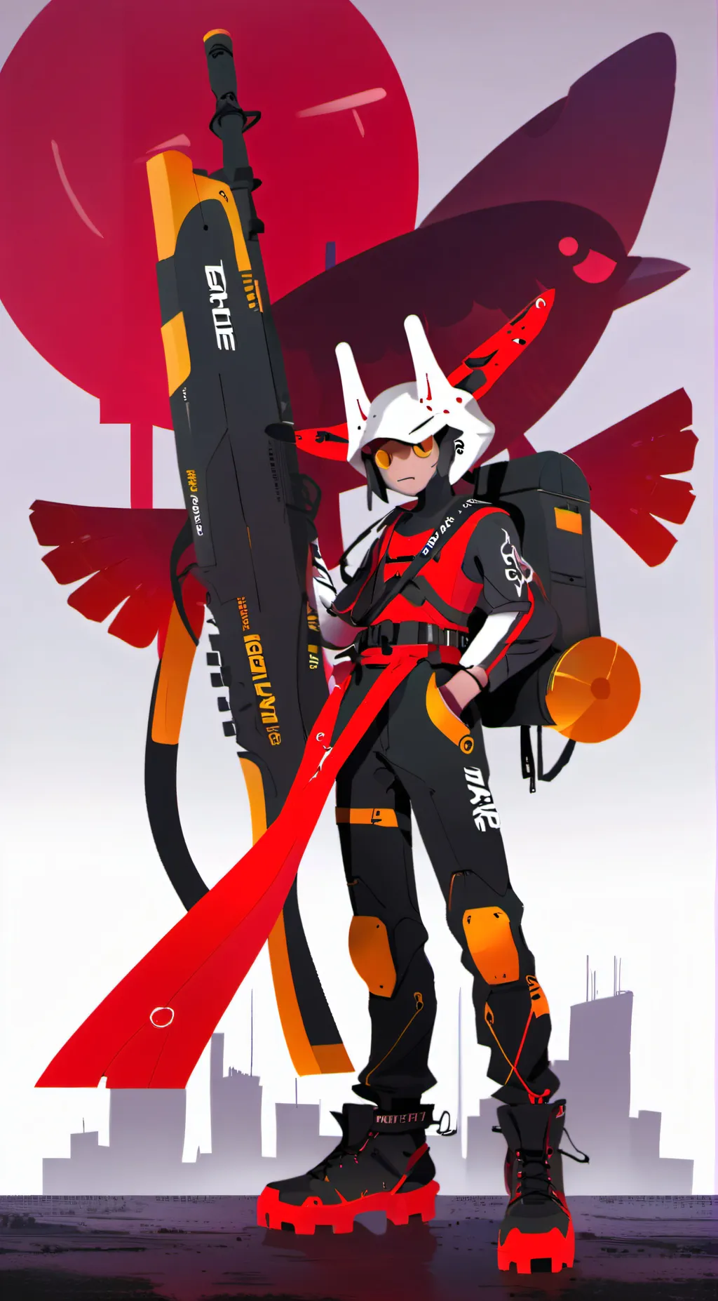 ai character: Angel. background