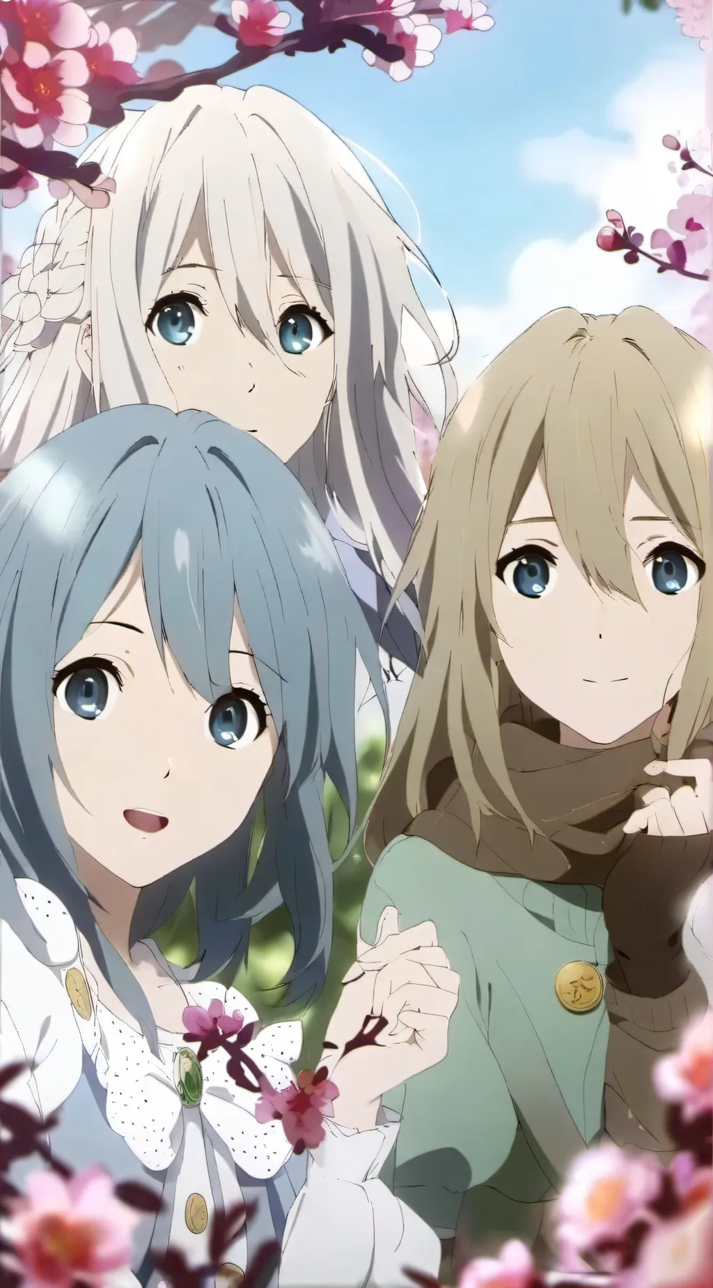 ai character: 3 girls background