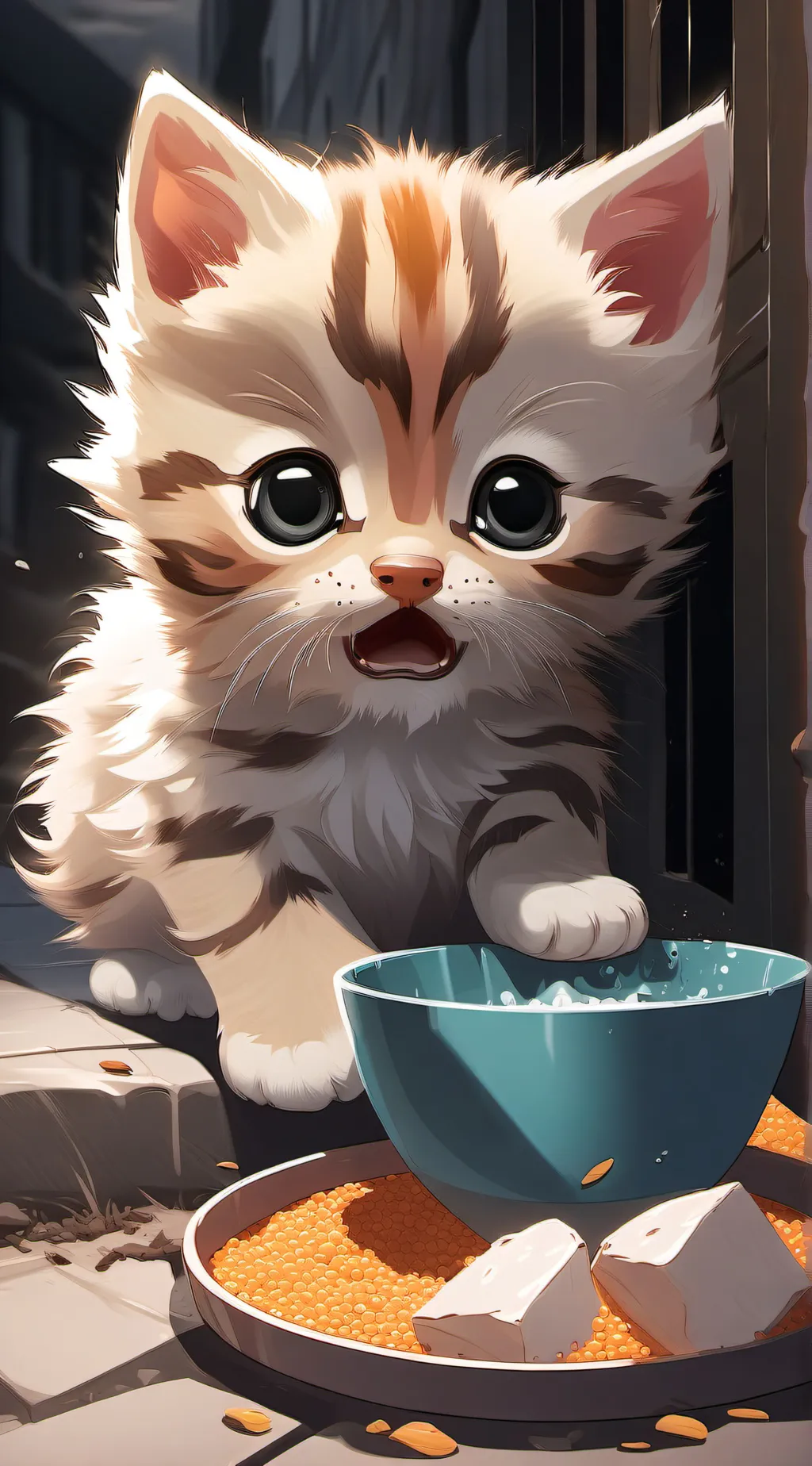 ai character: kitten background