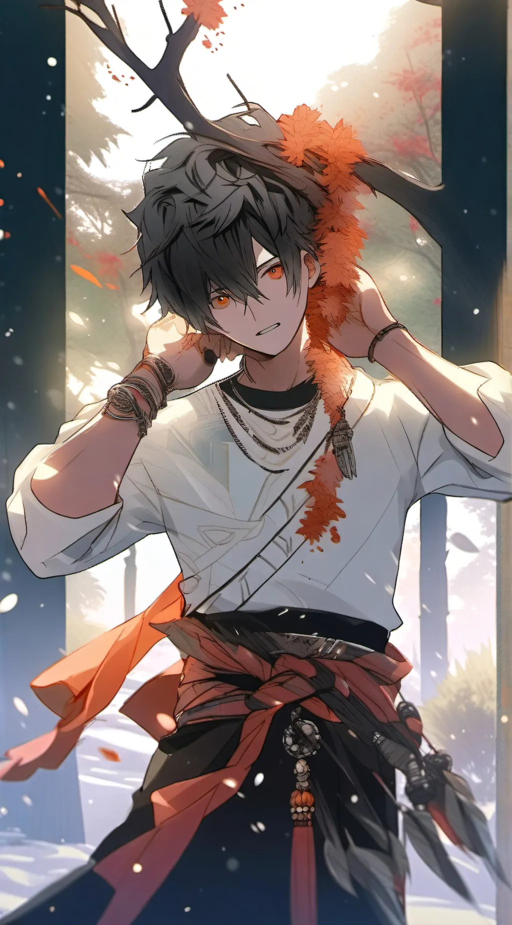 ai character: JUSTINE  background