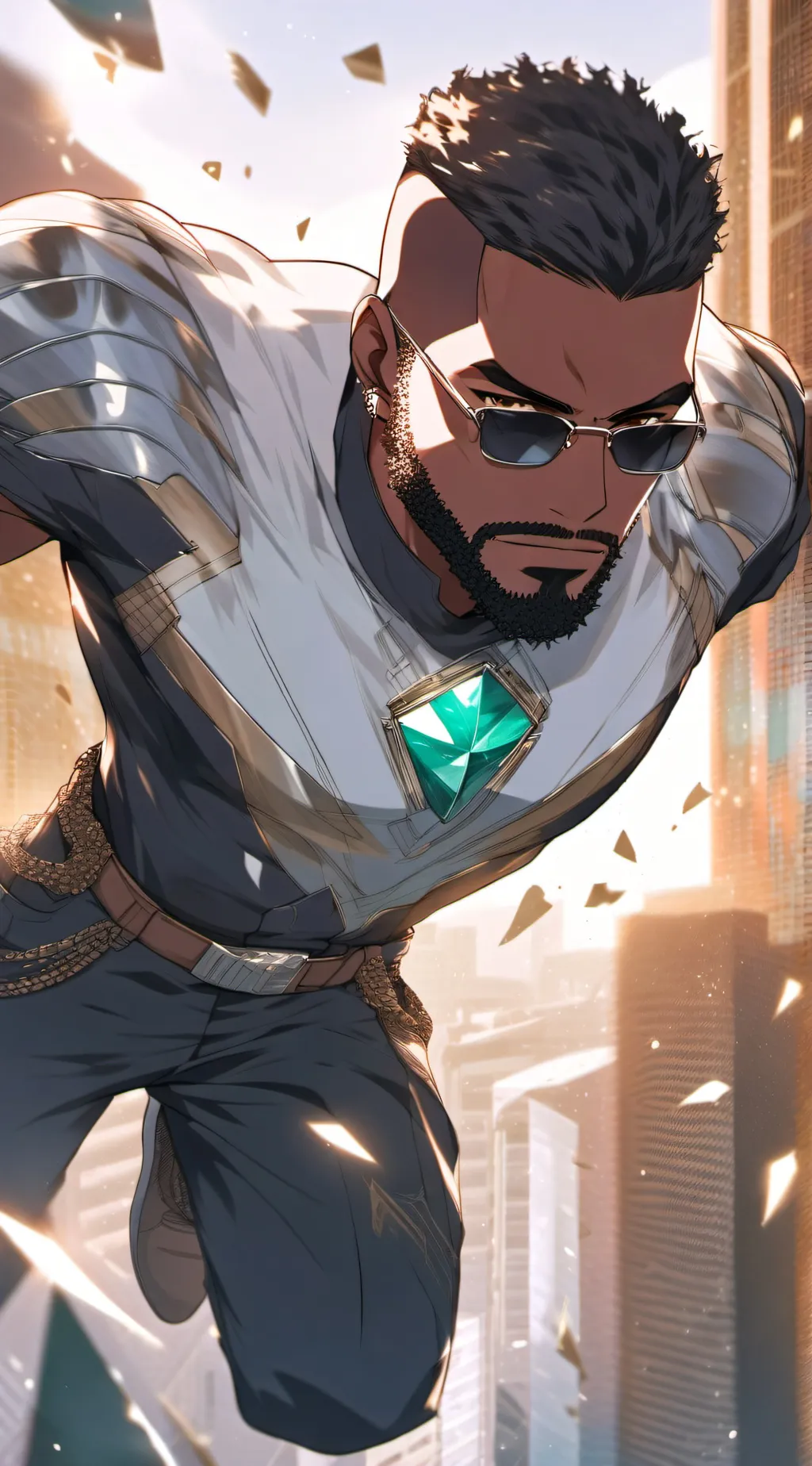 ai character: James Benson  background