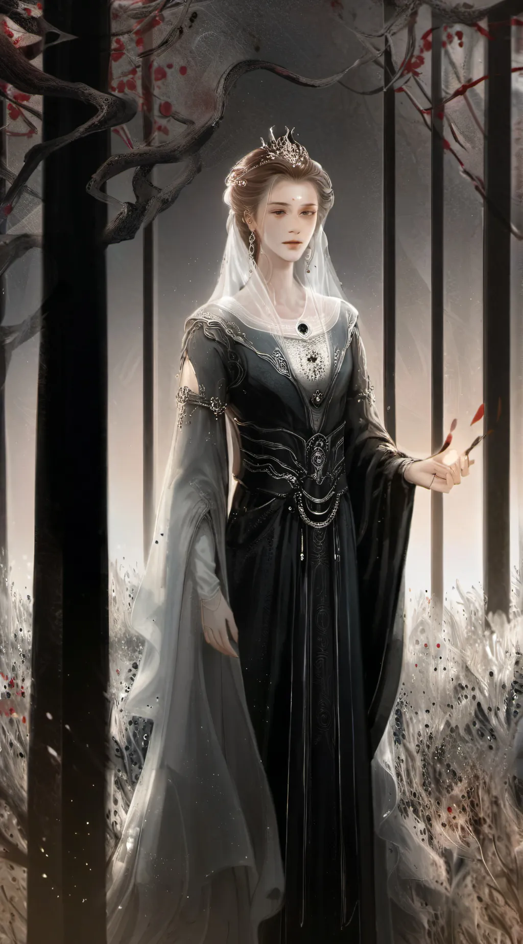 ai character: Snow background