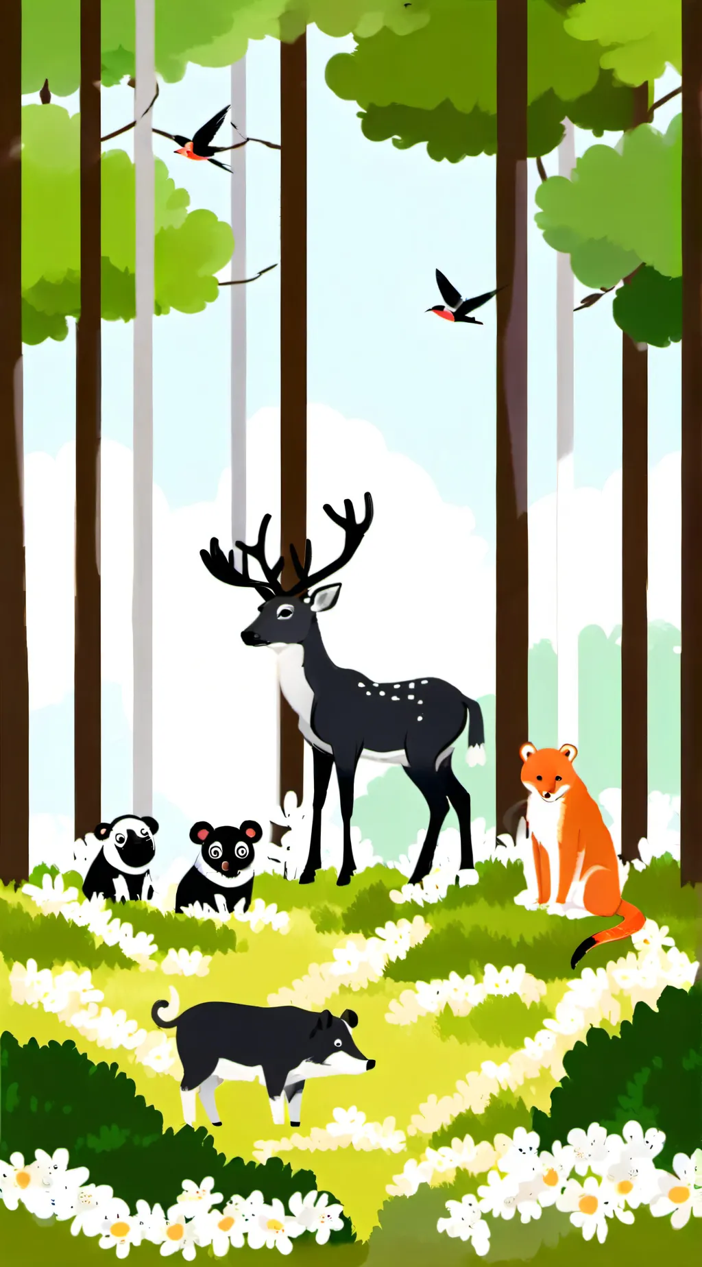 ai character: ♪Smiling Critters♪ background