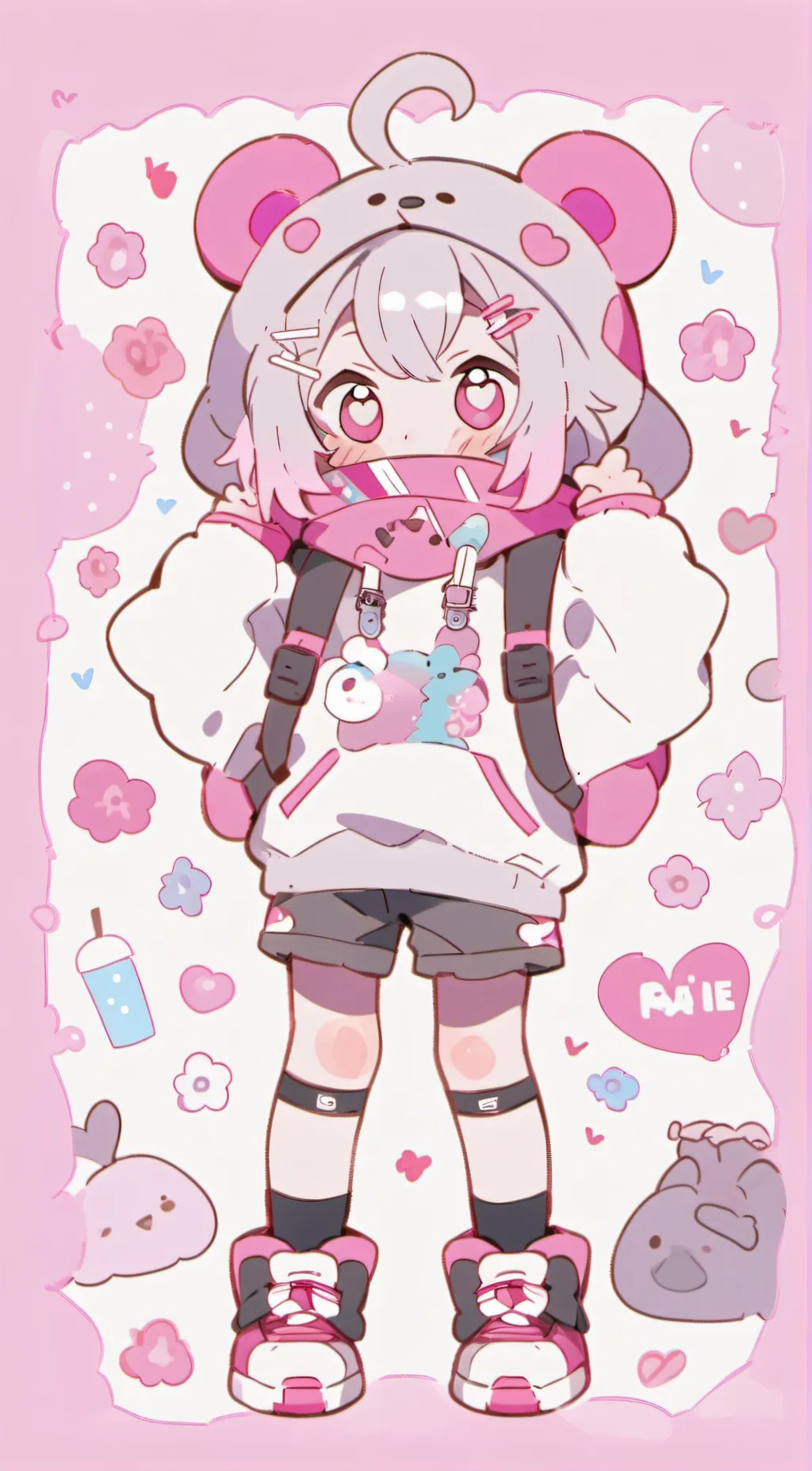 ai character: Sus girl  background