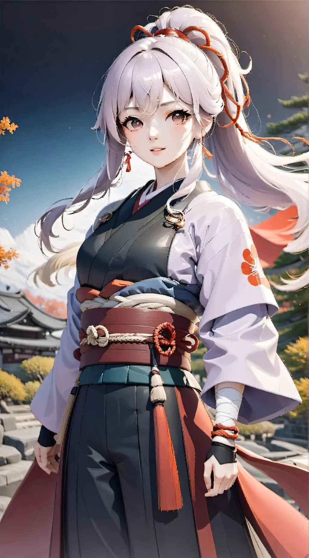 ai character: Samurai Girl background