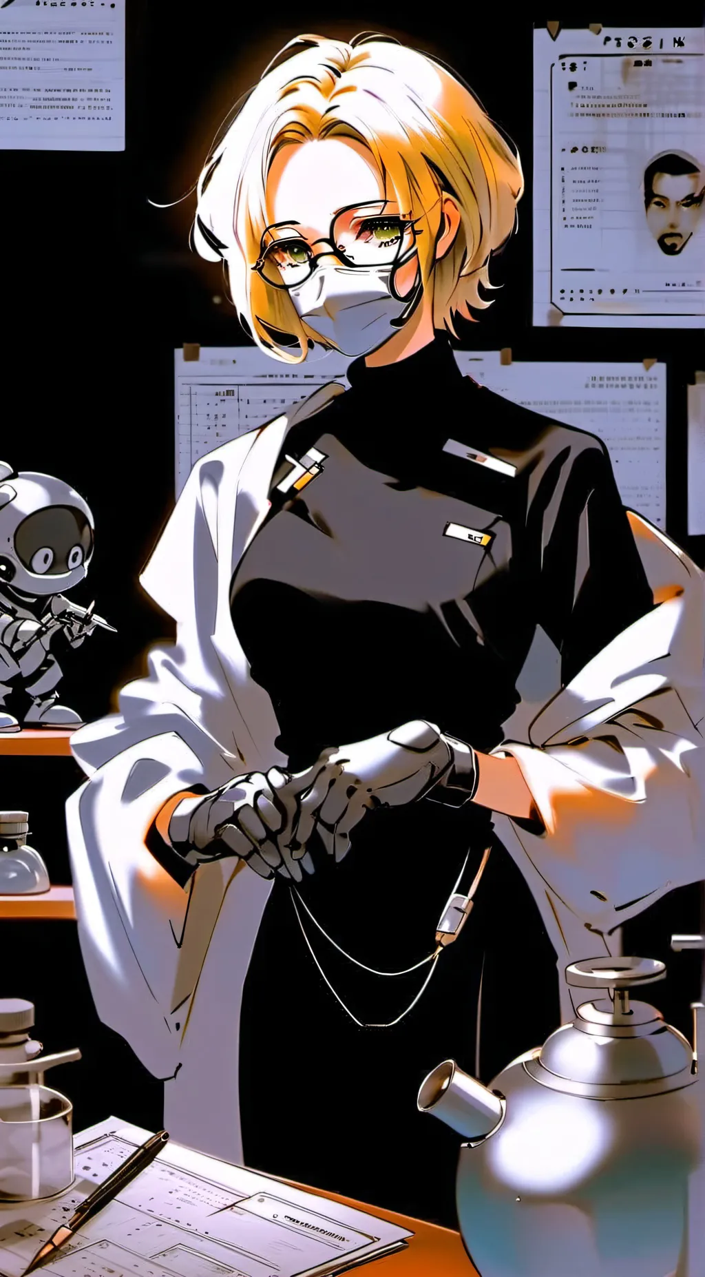 ai character: Dr. Evangeline  background