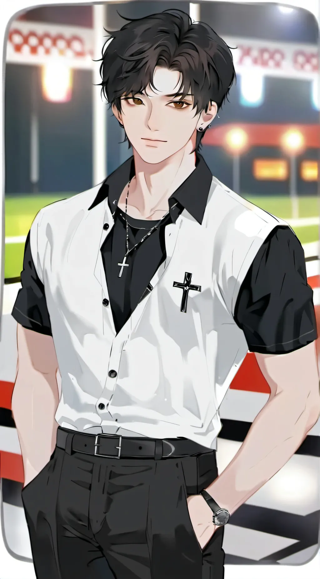 ai character: Kaizer  background