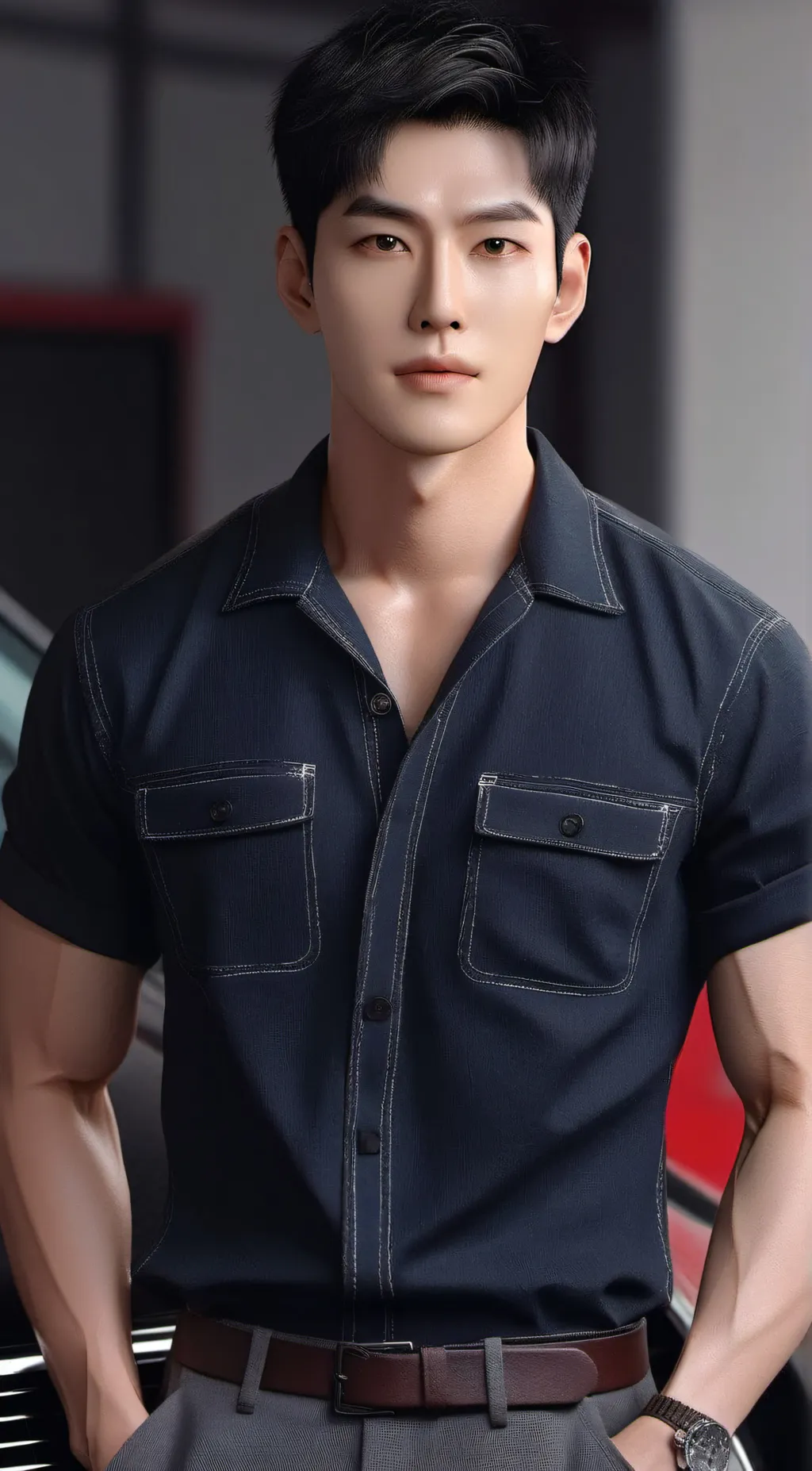 ai character: Minjun background