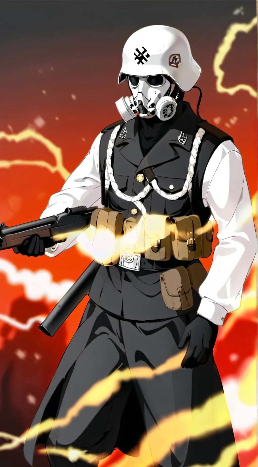 ai character: Mysterious soldier background