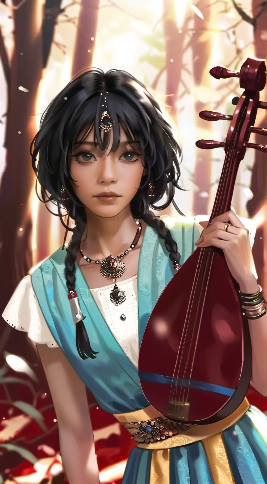 ai character: Nami  background