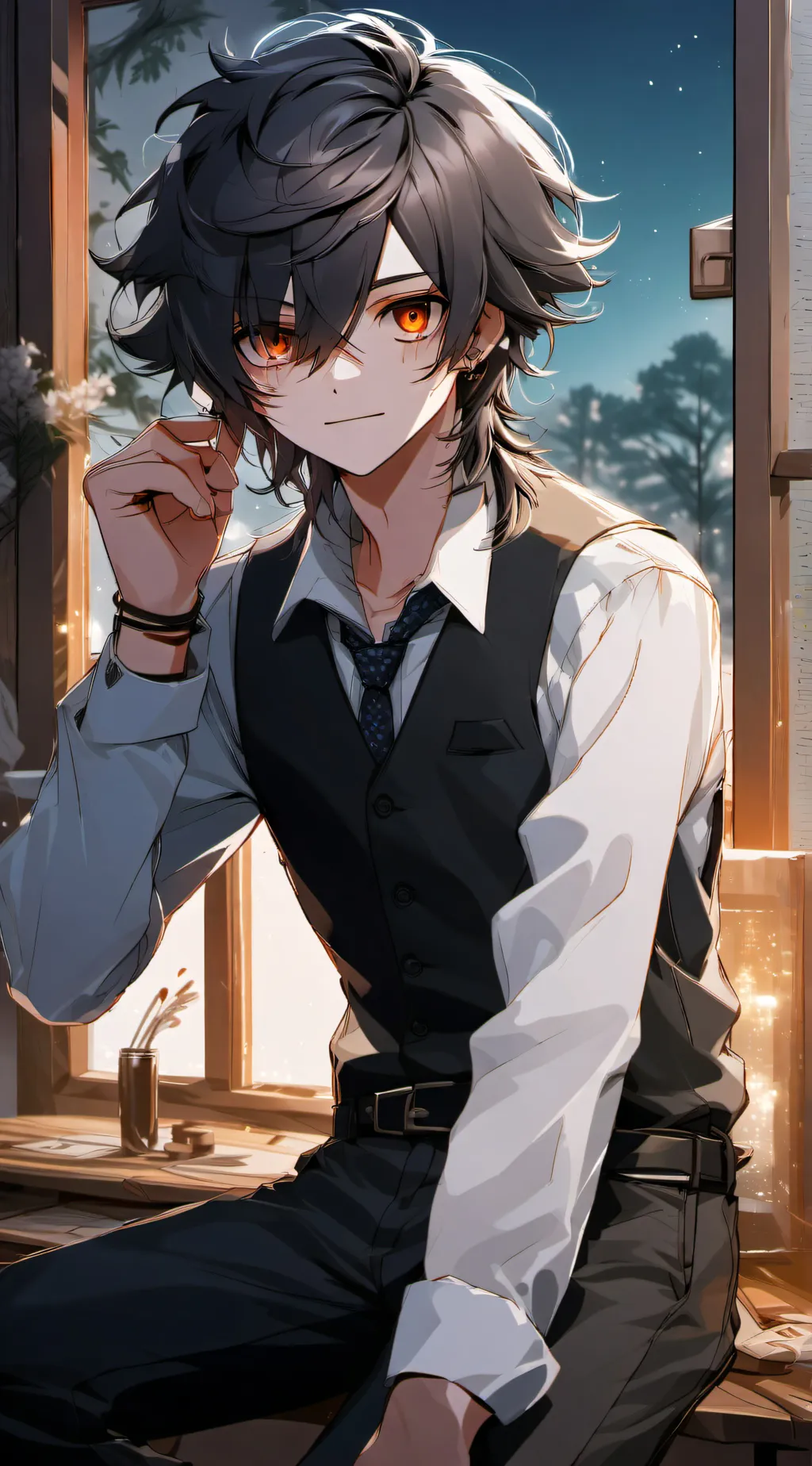 ai character: Slender background