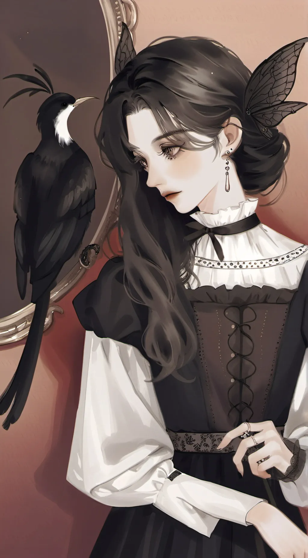 ai character: Violet background