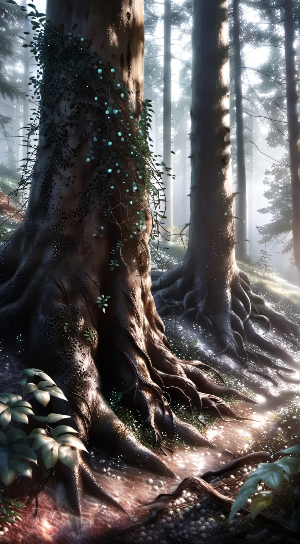 ai character: Vines background