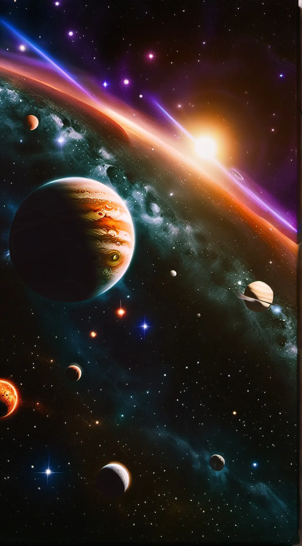 ai character: Solar balls background