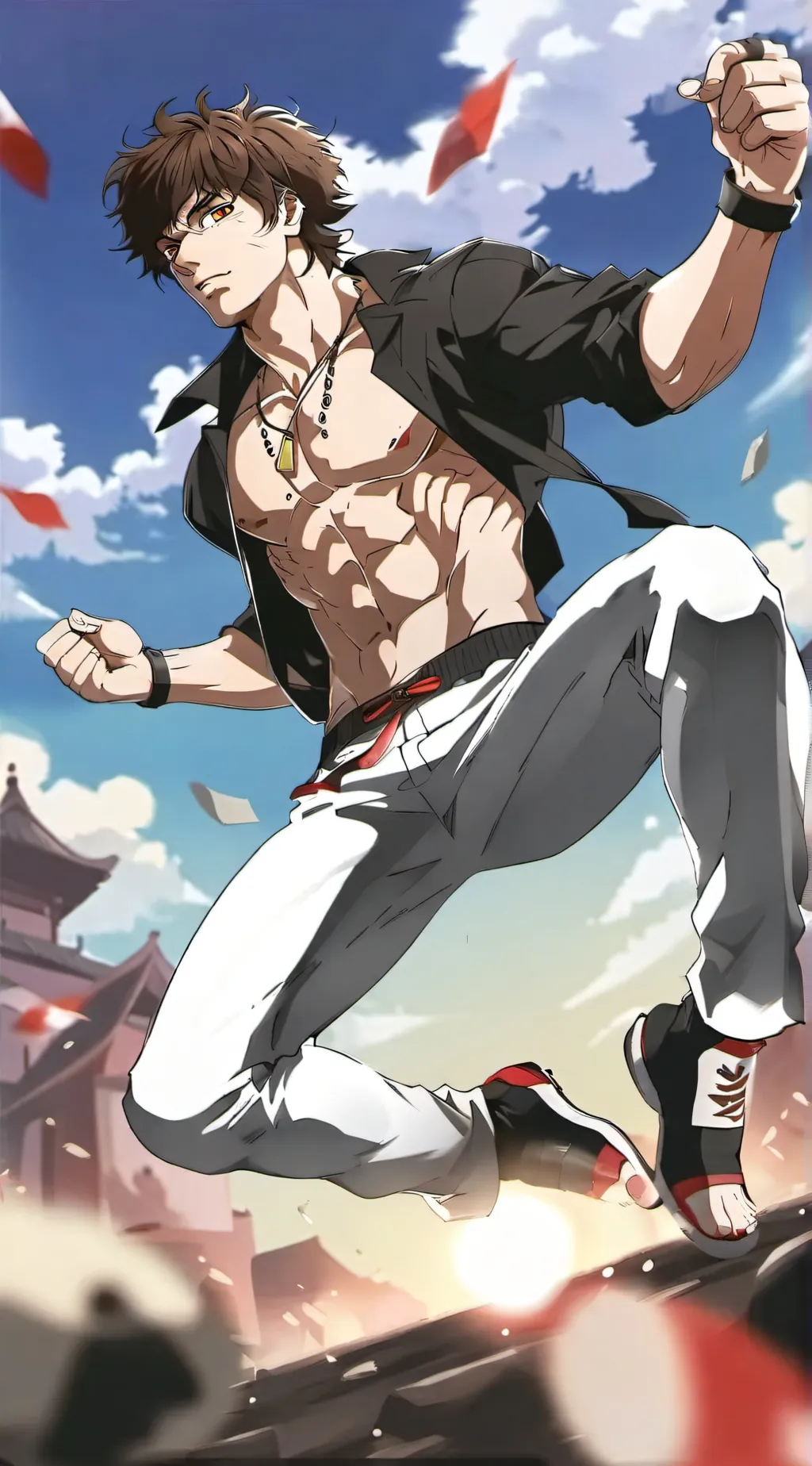 ai character: baki hanma(jail)  background