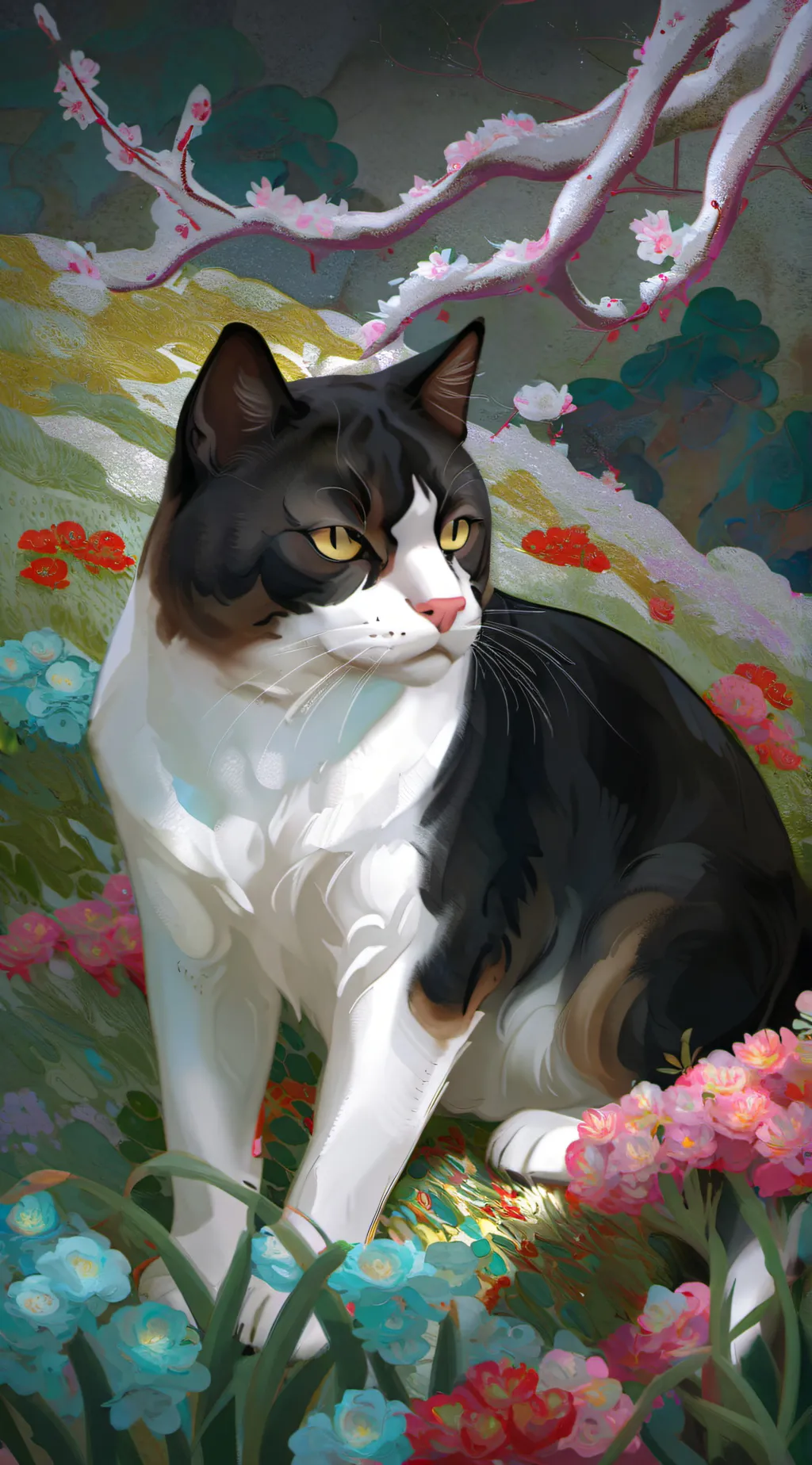 ai character: Strawberry🍓🍎 background