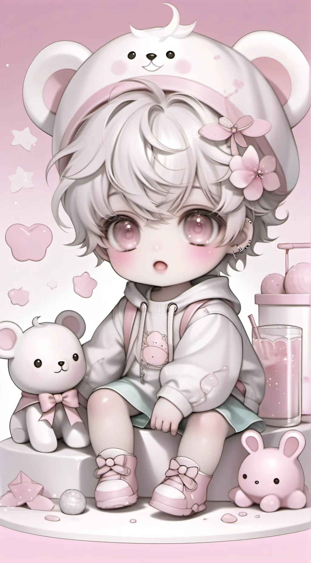 ai character: babies  background