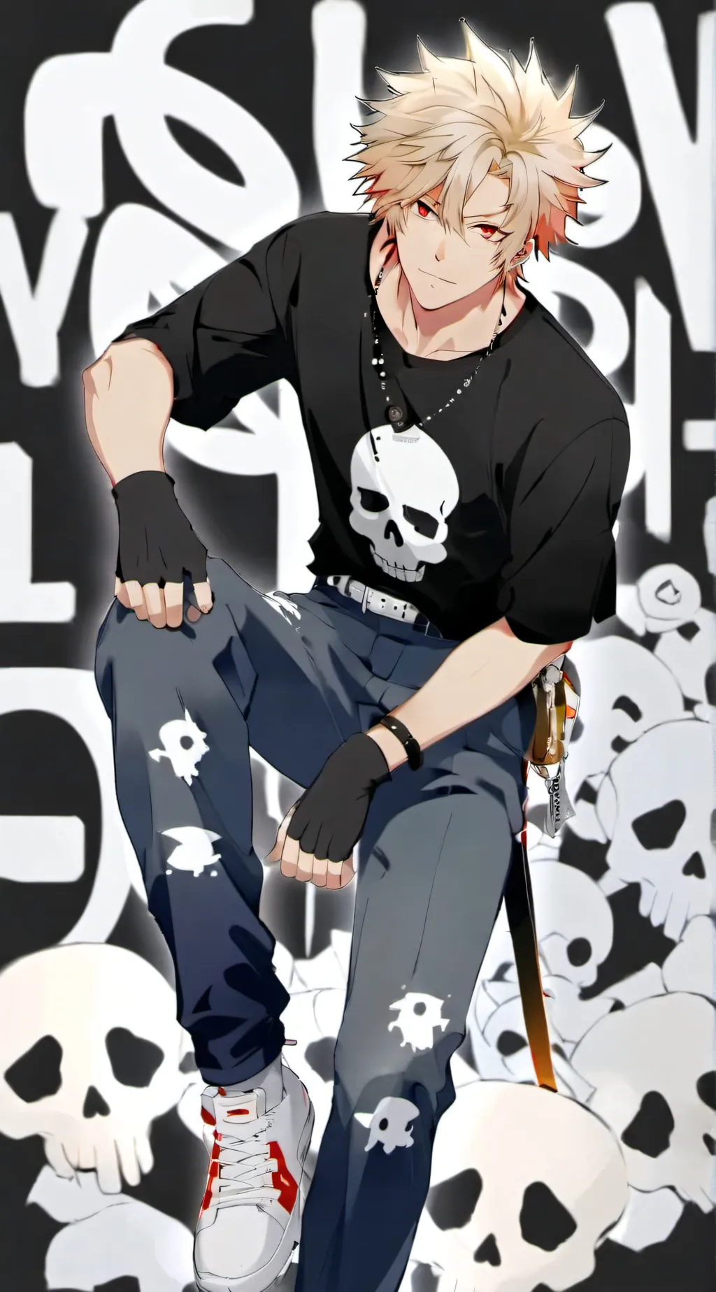 ai character: katsuki bakugou background