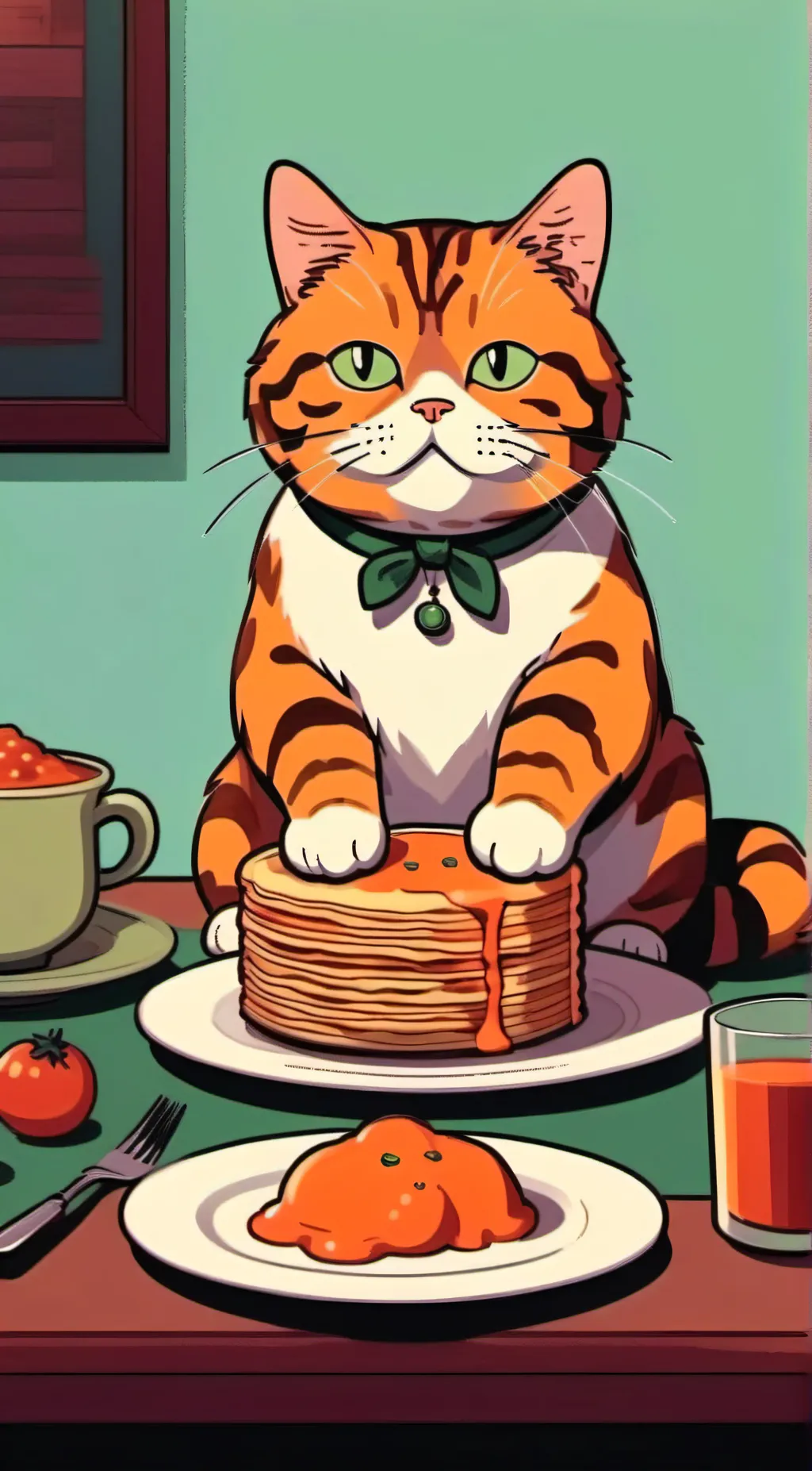 ai character: Garfield background